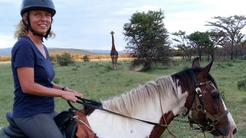 Paardrijden in Waterberg (Zuid-Afrika).